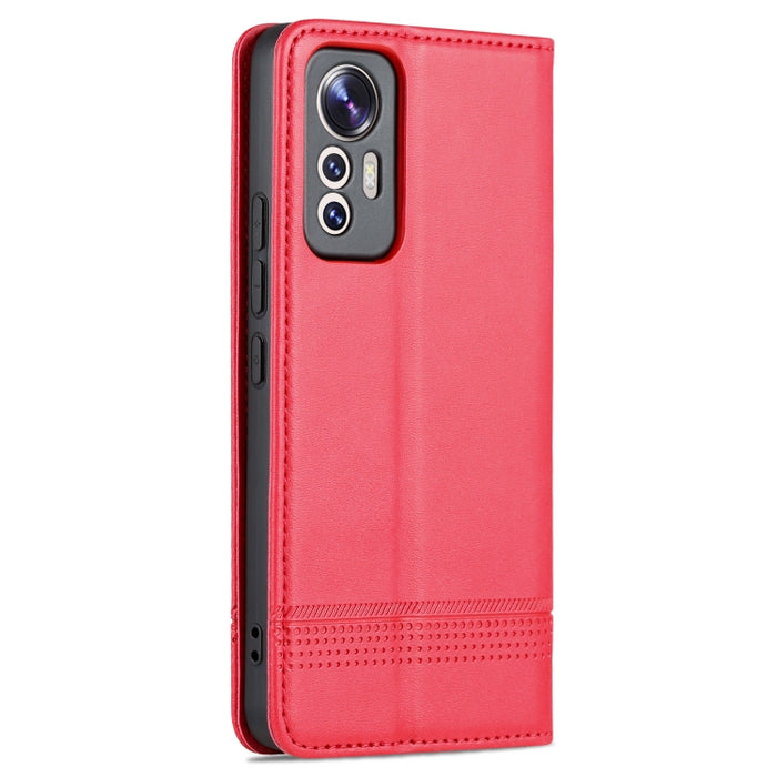 Estuche para teléfono de cuero con textura de becerro magnético AZNS, For Xiaomi 12 Lite, For Xiaomi Redmi Note 11T Pro / Poco X4 GT