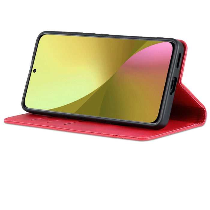 Estuche para teléfono de cuero con textura de becerro magnético AZNS, For Xiaomi 12 Lite, For Xiaomi Redmi Note 11T Pro / Poco X4 GT
