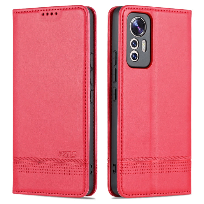 Estuche para teléfono de cuero con textura de becerro magnético AZNS, For Xiaomi 12 Lite, For Xiaomi Redmi Note 11T Pro / Poco X4 GT