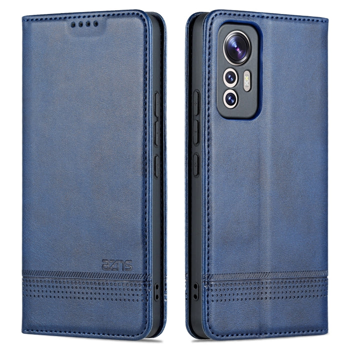 Estuche para teléfono de cuero con textura de becerro magnético AZNS, For Xiaomi 12 Lite, For Xiaomi Redmi Note 11T Pro / Poco X4 GT