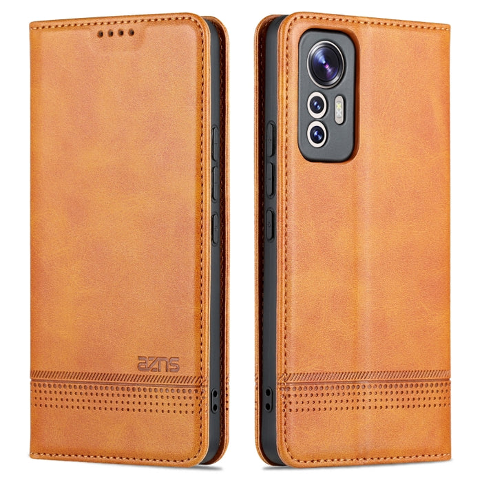 Estuche para teléfono de cuero con textura de becerro magnético AZNS, For Xiaomi 12 Lite, For Xiaomi Redmi Note 11T Pro / Poco X4 GT