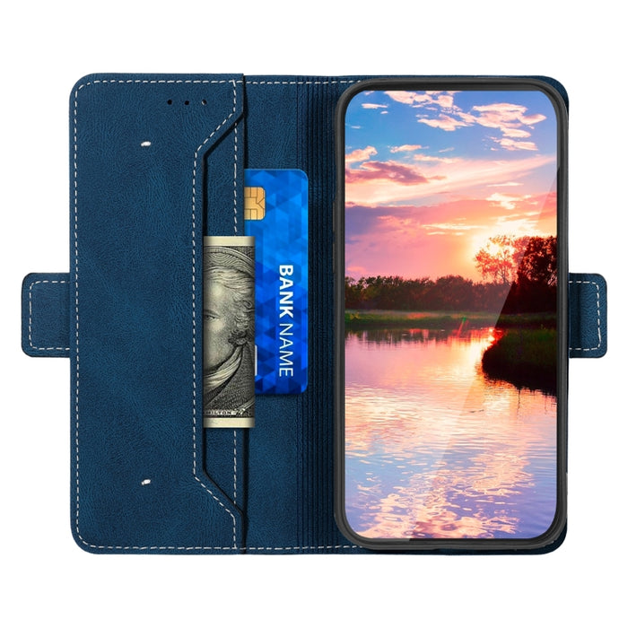 Estuche de cuero RFID magnético cosido