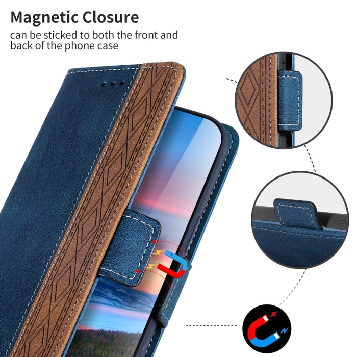 Estuche de cuero RFID magnético cosido