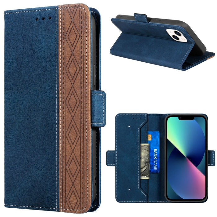 Estuche de cuero RFID magnético cosido