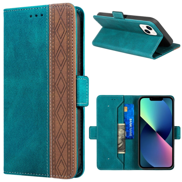 Estuche de cuero RFID magnético cosido