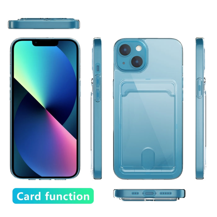 Ranura para tarjeta de cristal PC + TPU Phone Case