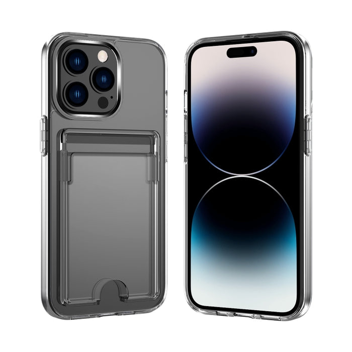 Ranura para tarjeta de cristal PC + TPU Phone Case