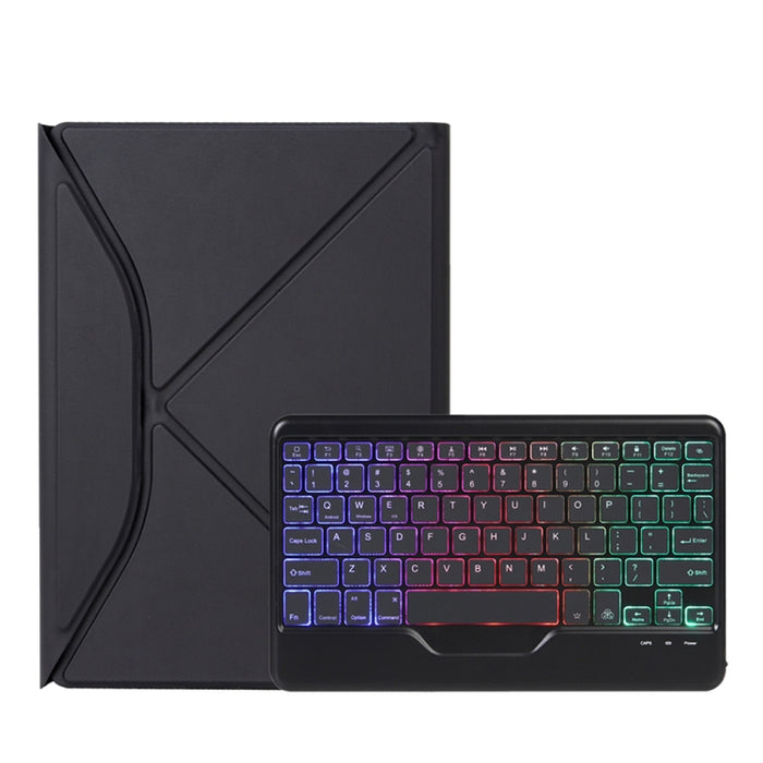 Funda para tableta de cuero con teclado Bluetooth con retroiluminación y ranura para bolígrafo Z11BS
