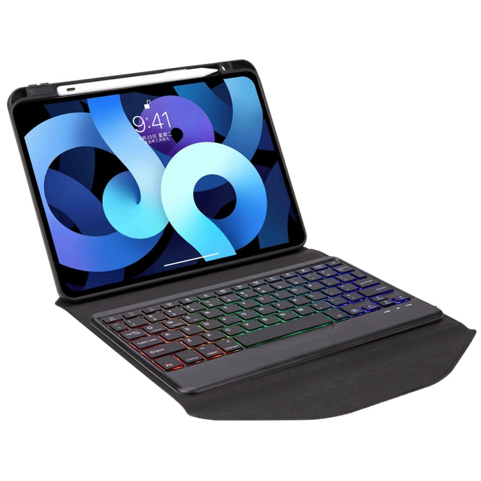 Funda para tableta de cuero con teclado Bluetooth con retroiluminación y ranura para bolígrafo Z11BS