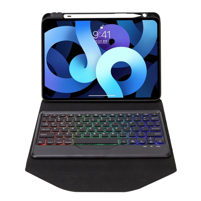 Funda para tableta de cuero con teclado Bluetooth con retroiluminación y ranura para bolígrafo Z11BS