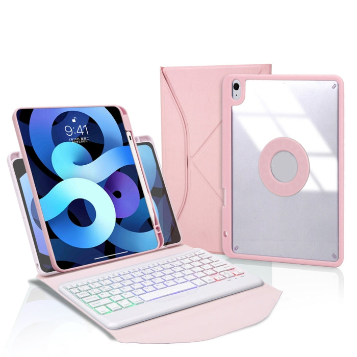 Funda para tableta de cuero con teclado Bluetooth con retroiluminación y ranura para bolígrafo Z11BS