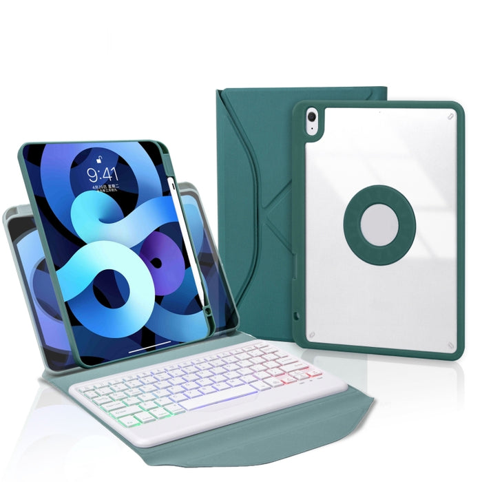 Funda para tableta de cuero con teclado Bluetooth con retroiluminación y ranura para bolígrafo Z11BS