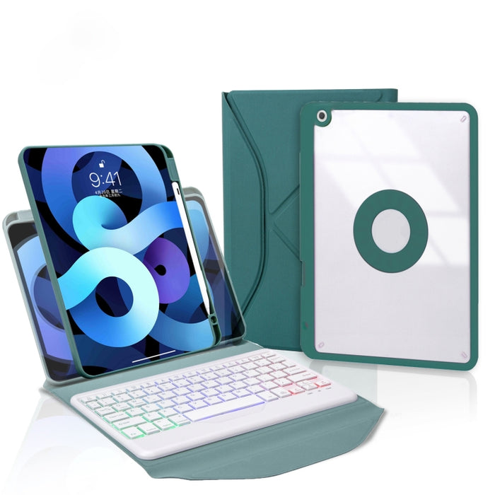 Funda para tableta de cuero con teclado Bluetooth con retroiluminación y ranura para bolígrafo Z11BS