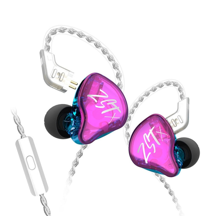 KZ-ZST X Ring Iron Hybrid Driver In-Ear Auricular con cancelación de ruido