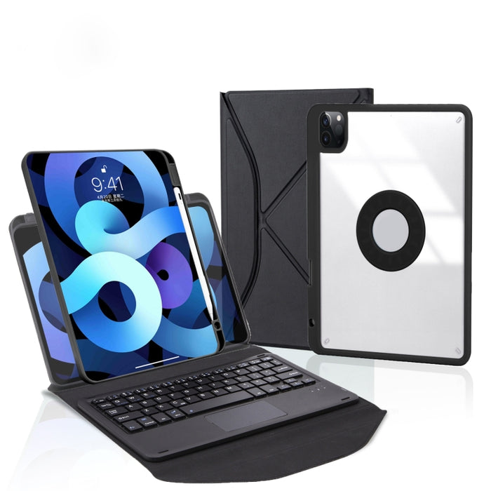 Z11B-A Ranura para lápiz Panel táctil Teclado Bluetooth Funda de cuero para tableta
