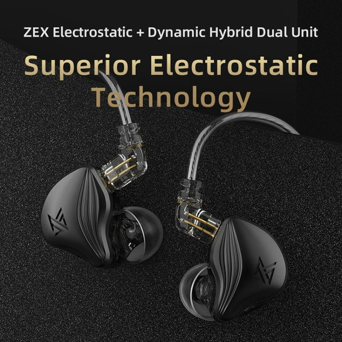 KZ-ZEX Electrostatic Dynamic In-Ear Deportes Música Auriculares