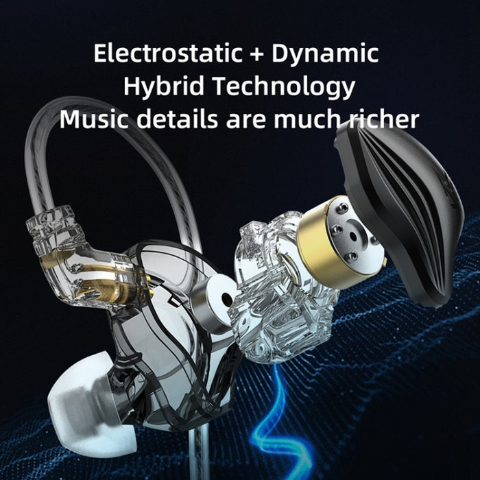 KZ-ZEX Electrostatic Dynamic In-Ear Deportes Música Auriculares