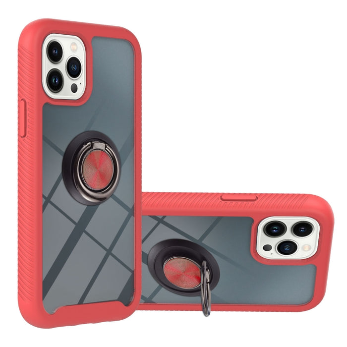 Estuche de PC + TPU de la serie Starry Sky Solid Color con soporte para anillo y función magnética