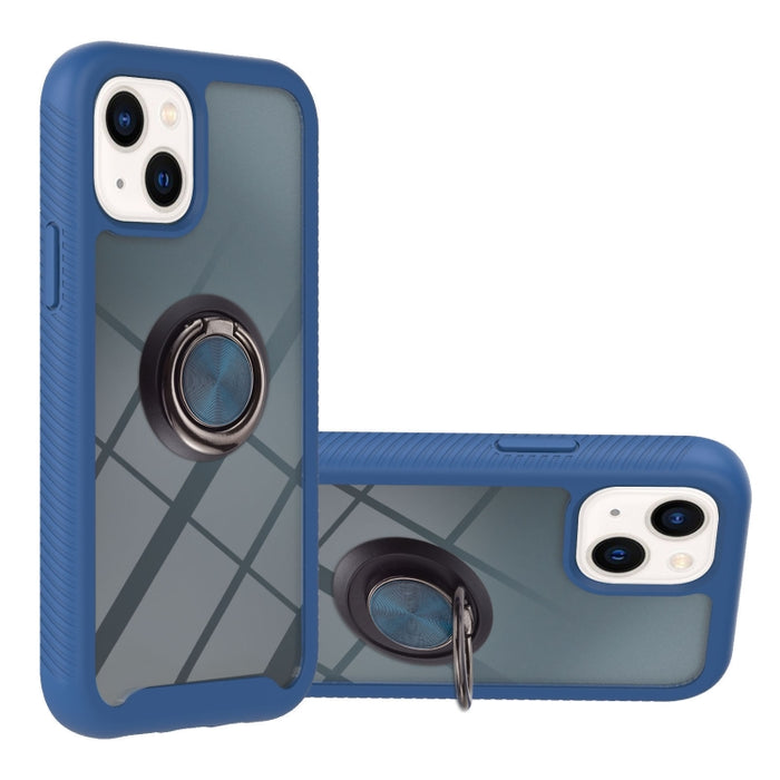 Estuche de PC + TPU de la serie Starry Sky Solid Color con soporte para anillo y función magnética