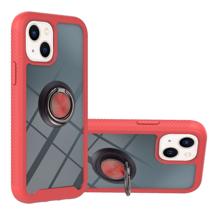 Estuche de PC + TPU de la serie Starry Sky Solid Color con soporte para anillo y función magnética