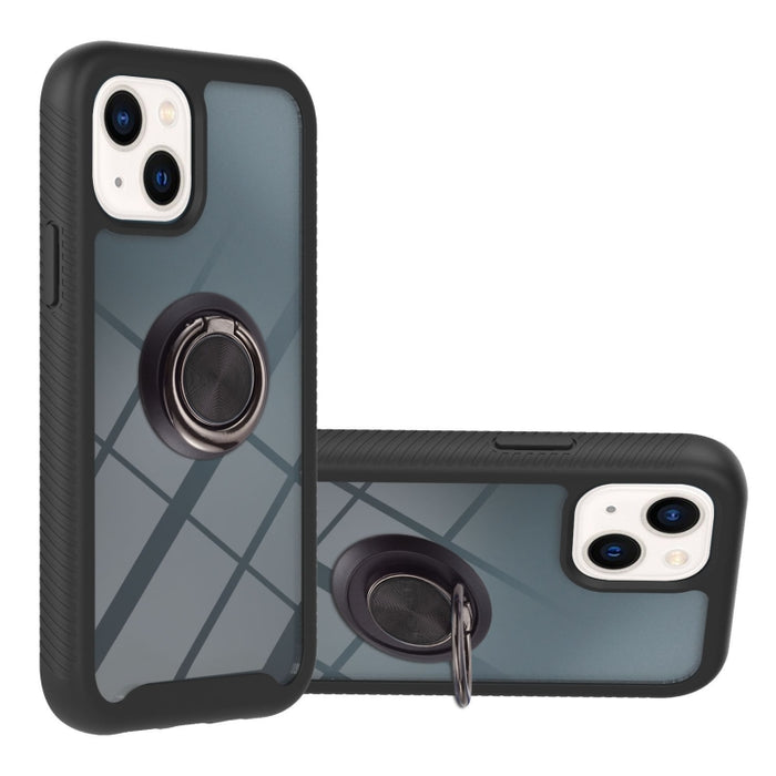 Estuche de PC + TPU de la serie Starry Sky Solid Color con soporte para anillo y función magnética