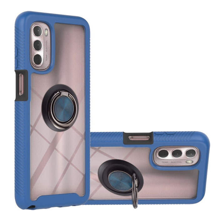 Estuche de PC + TPU de la serie Starry Sky Solid Color con soporte para anillo y función magnética