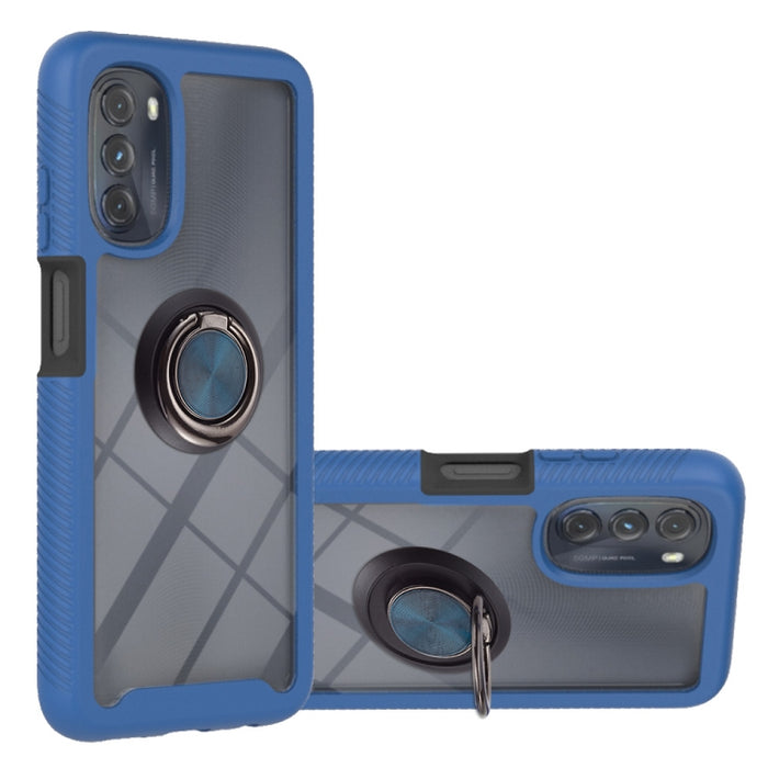 Estuche de PC + TPU de la serie Starry Sky Solid Color con soporte para anillo y función magnética