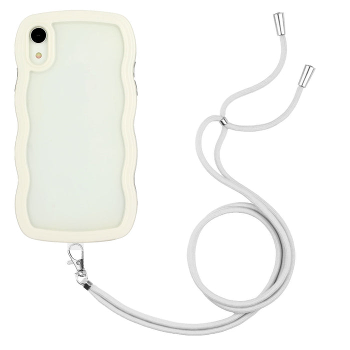 Lanyard Candy Color Wave TPU Clear PC Phone Case