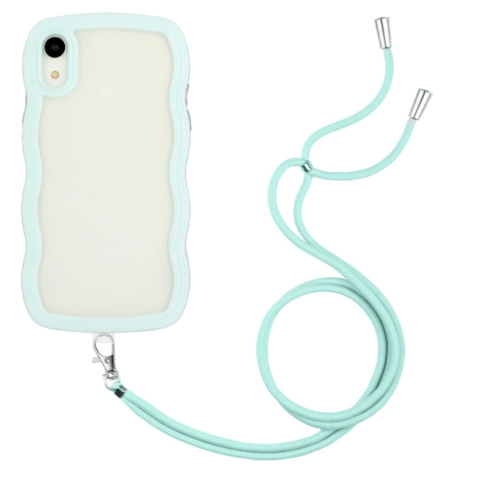 Lanyard Candy Color Wave TPU Clear PC Phone Case