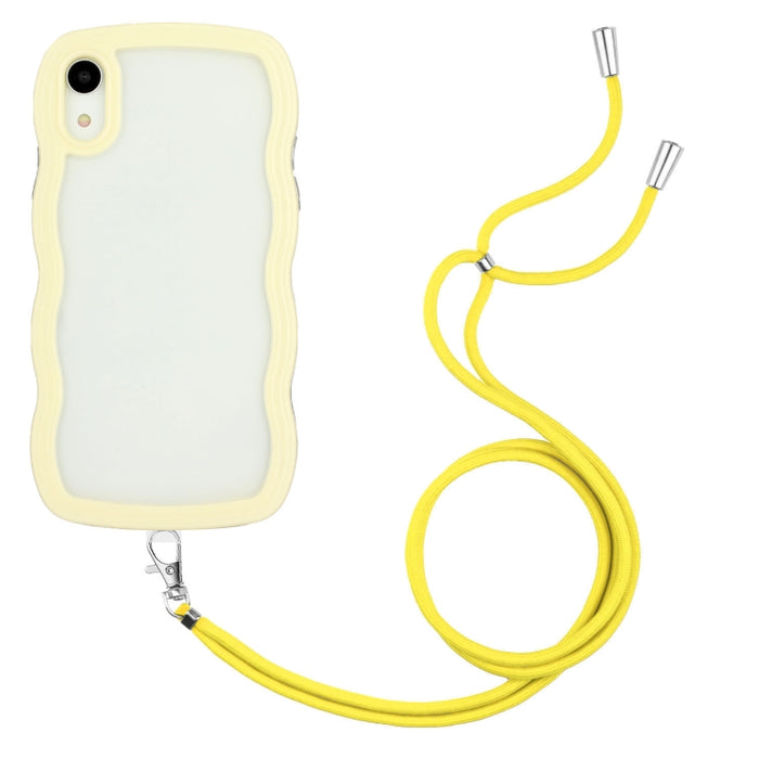 Lanyard Candy Color Wave TPU Clear PC Phone Case