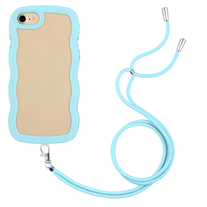Lanyard Candy Color Wave TPU Clear PC Phone Case