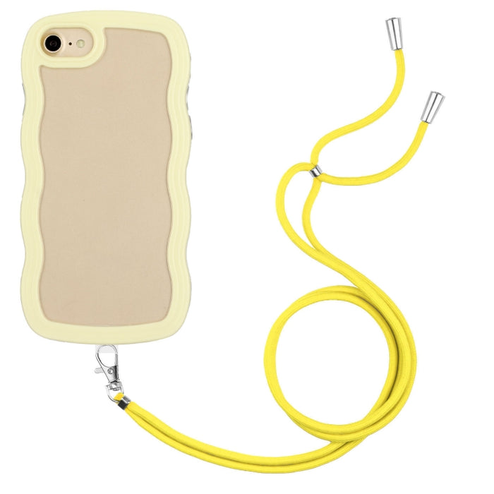 Lanyard Candy Color Wave TPU Clear PC Phone Case