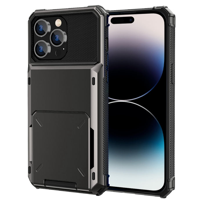 Estuche protector de armadura resistente resistente a los arañazos a prueba de golpes con ranura para tarjeta, For iPhone 14 Pro Max