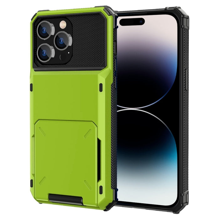 Estuche protector de armadura resistente resistente a los arañazos a prueba de golpes con ranura para tarjeta, For iPhone 14 Pro Max
