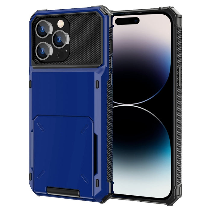 Estuche protector de armadura resistente resistente a los arañazos a prueba de golpes con ranura para tarjeta, For iPhone 14 Pro Max