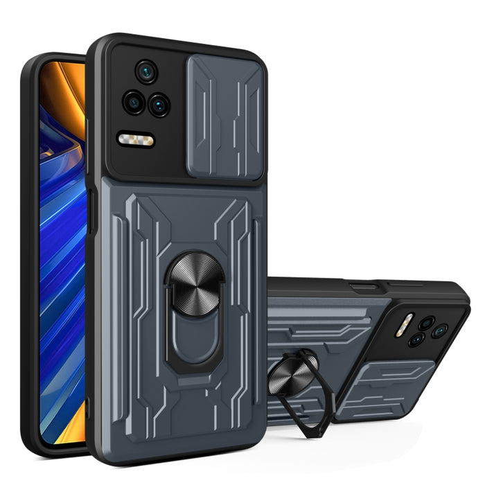 Estuche deslizante para teléfono con tarjeta Camshield, For Xiaomi Poco F4/Redmi K40S