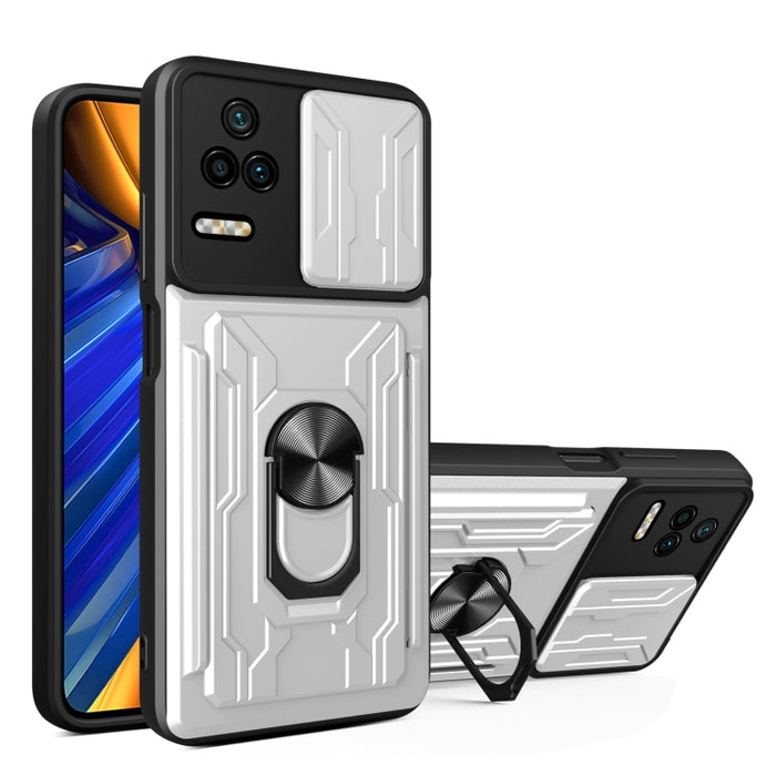Estuche deslizante para teléfono con tarjeta Camshield, For Xiaomi Poco F4/Redmi K40S