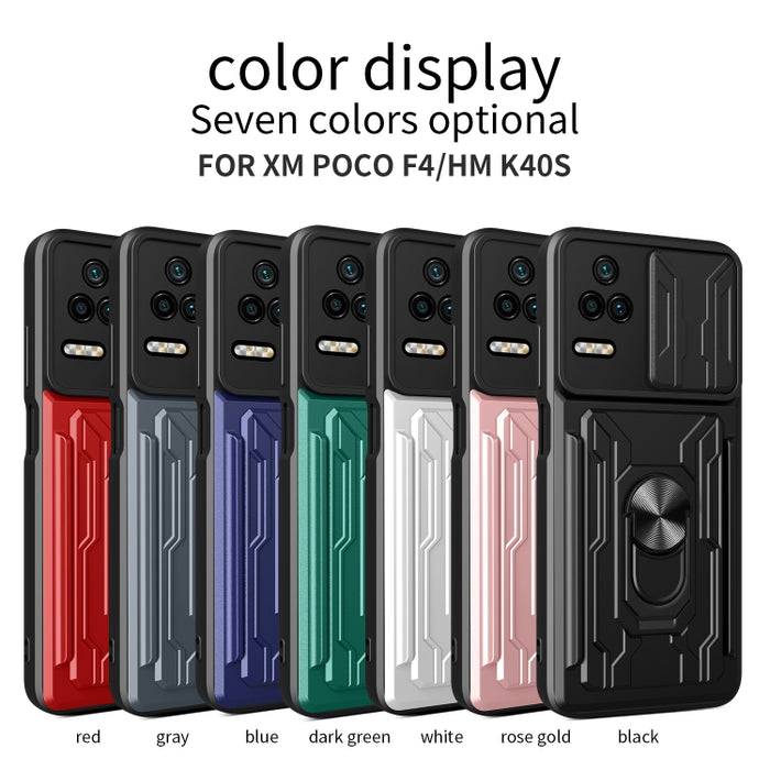 Estuche deslizante para teléfono con tarjeta Camshield, For Xiaomi Poco F4/Redmi K40S