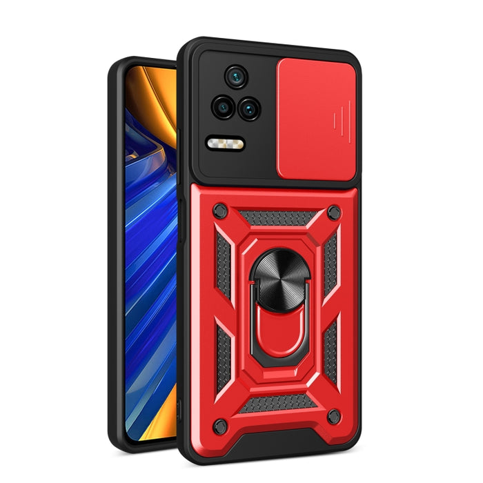 Funda de teléfono con diseño de cámara deslizante TPU + PC, For Xiaomi Poco F4/Redmi K40S