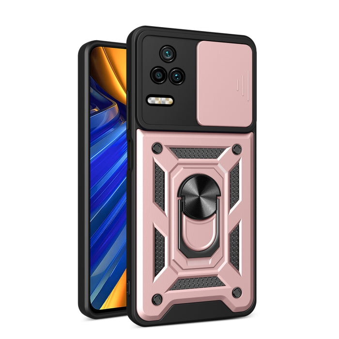 Funda de teléfono con diseño de cámara deslizante TPU + PC, For Xiaomi Poco F4/Redmi K40S