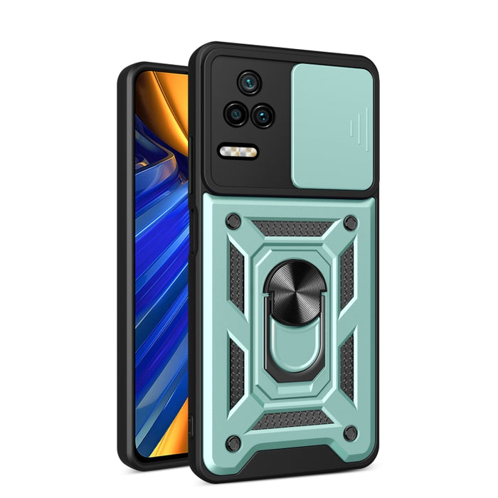 Funda de teléfono con diseño de cámara deslizante TPU + PC, For Xiaomi Poco F4/Redmi K40S