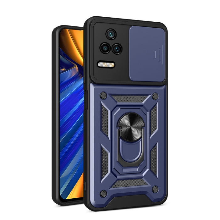 Funda de teléfono con diseño de cámara deslizante TPU + PC, For Xiaomi Poco F4/Redmi K40S