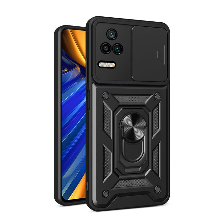 Funda de teléfono con diseño de cámara deslizante TPU + PC, For Xiaomi Poco F4/Redmi K40S