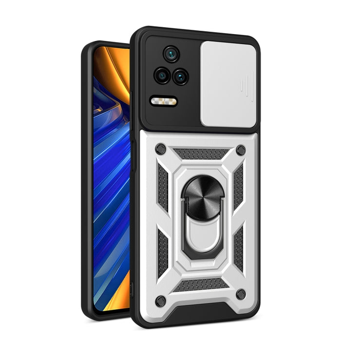 Funda de teléfono con diseño de cámara deslizante TPU + PC, For Xiaomi Poco F4/Redmi K40S