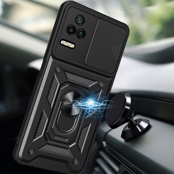 Funda de teléfono con diseño de cámara deslizante TPU + PC, For Xiaomi Poco F4/Redmi K40S