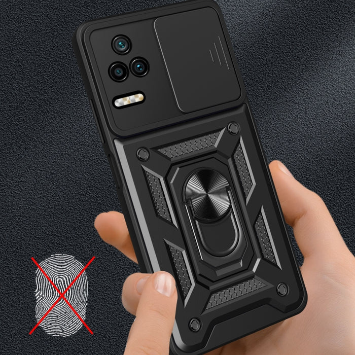 Funda de teléfono con diseño de cámara deslizante TPU + PC, For Xiaomi Poco F4/Redmi K40S