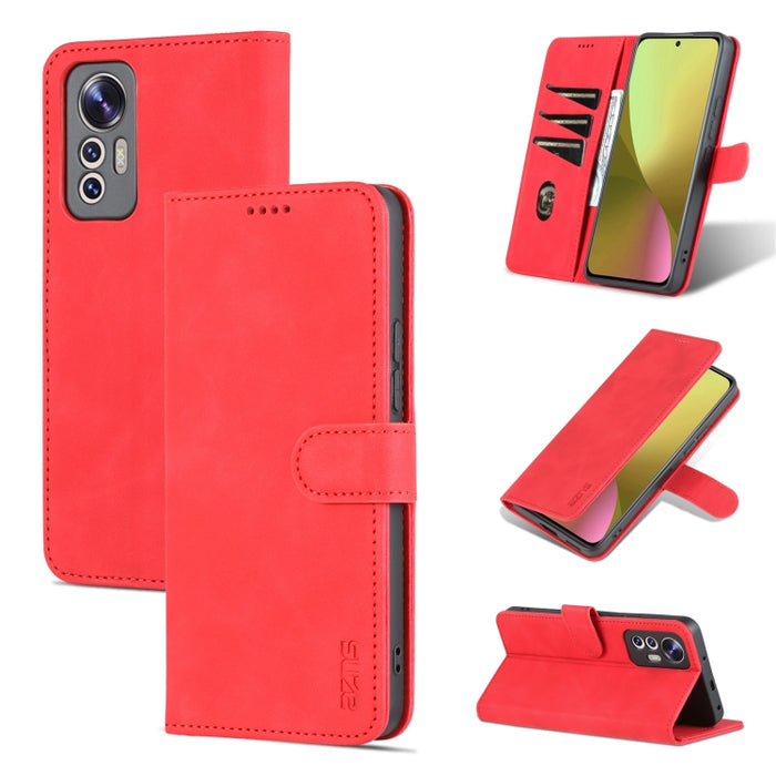 AZNS Skin Feel Calf Texture Flip Funda de cuero para teléfono, For Xiaomi 12 Lite