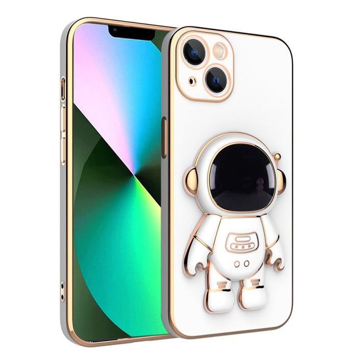 Estuche para teléfono con soporte de astronauta enchapado