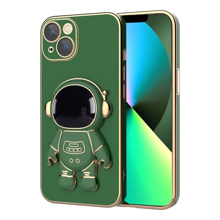Estuche para teléfono con soporte de astronauta enchapado