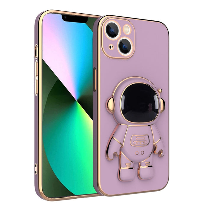 Estuche para teléfono con soporte de astronauta enchapado